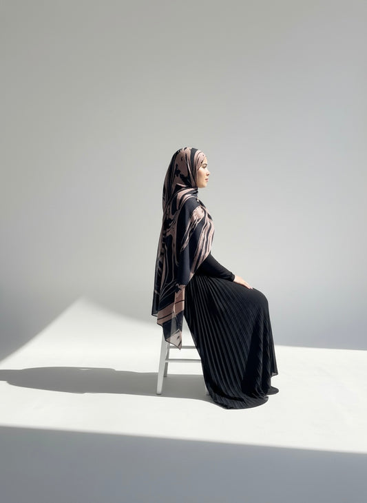 Midnight Flow - Printed Modal Hijab