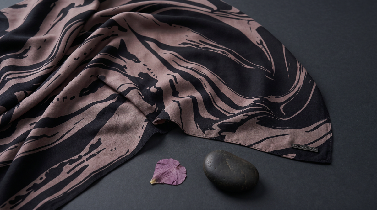 Midnight Flow - Printed Modal Hijab