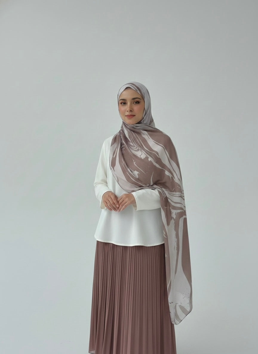 Sandstone Swirl - Printed Modal Hijab
