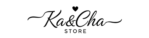 Logo of Ka&Cha Store with a heart symbol on a white background